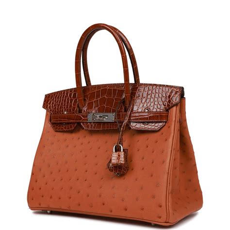 hermes cognac|Hermes Birkin 30 Cognac and Miel Shiny Alligator and Ostrich .